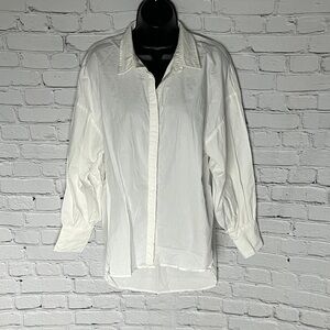 Sunday in Brooklyn Oversized White Button Down Shirt